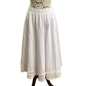 Collette  Aster Skirt boho chic Y2K beach summer skirt M white